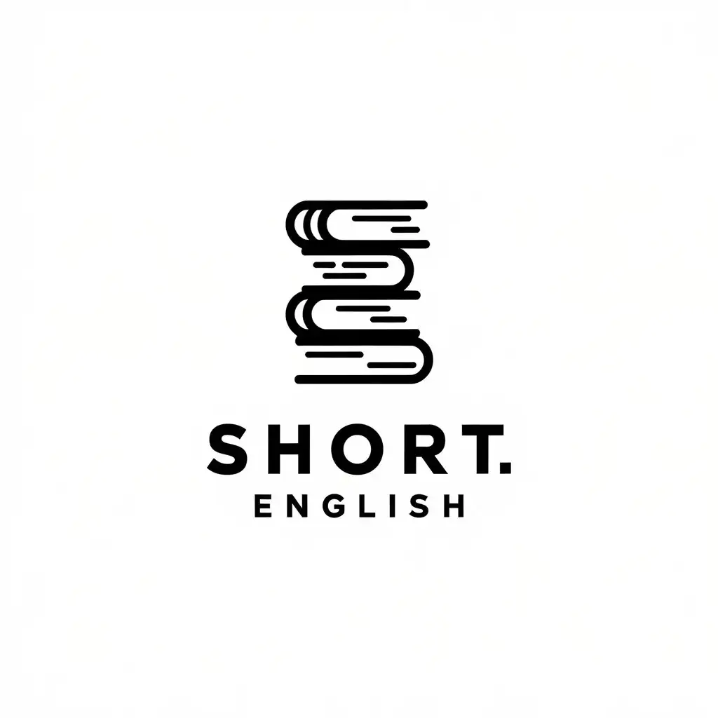 LOGO Design For ShortEnglish Minimalistic Ladder and Books Theme