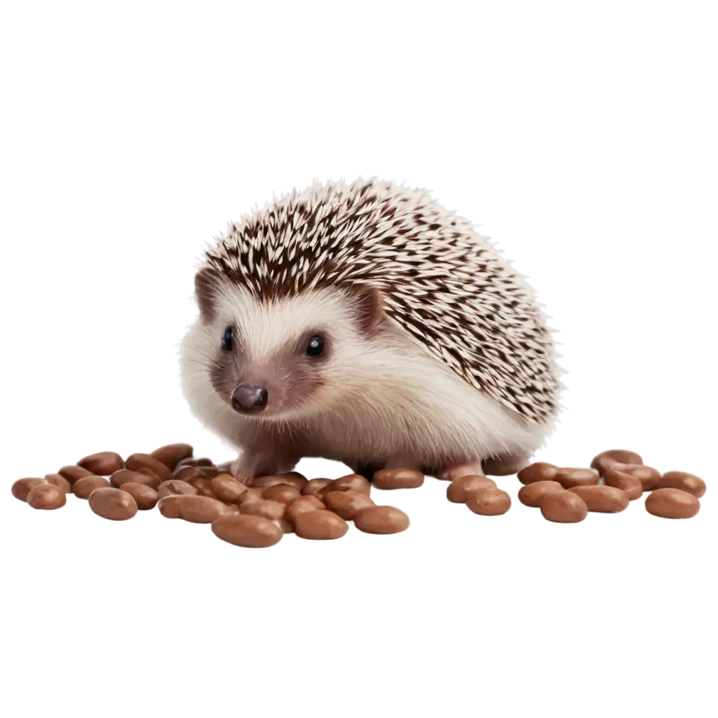 Hedgehog with a bean