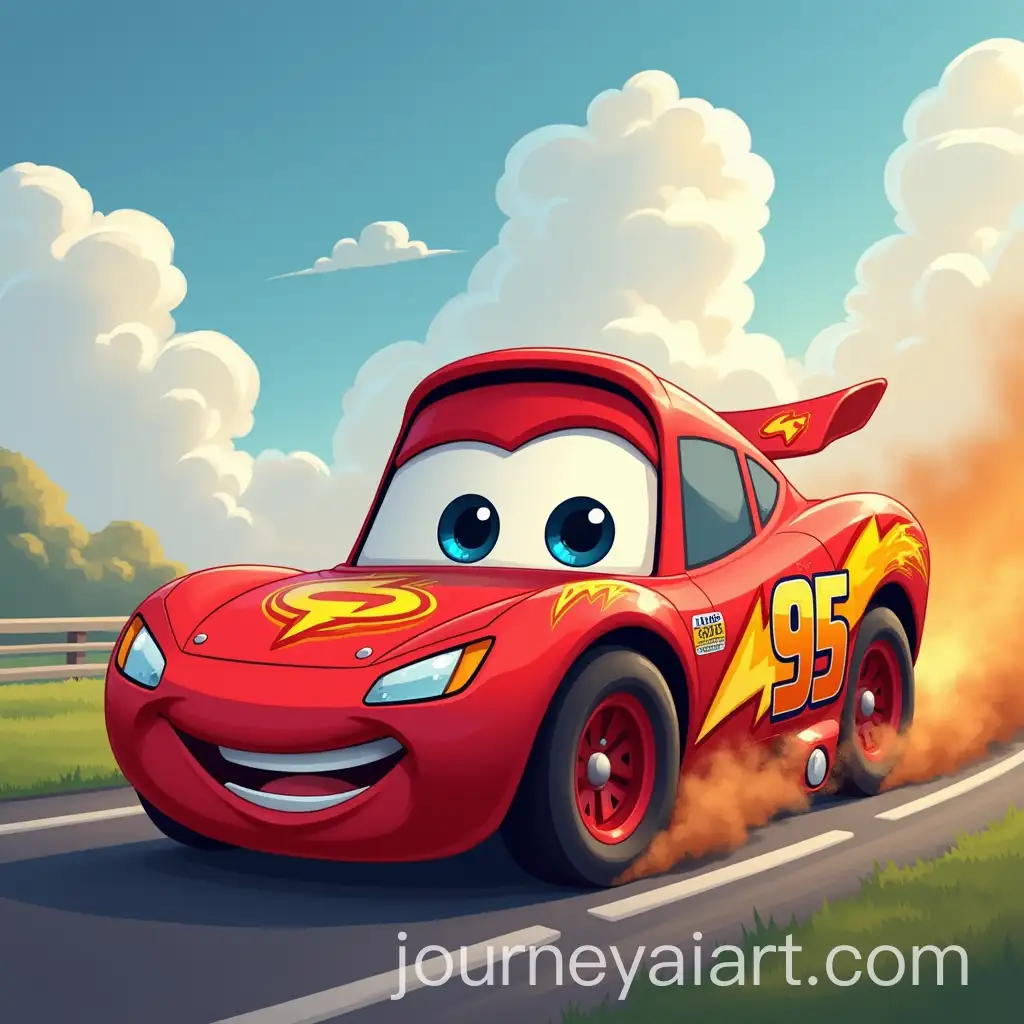 Lightning-Zoomer-Fast-Red-Car-Racing-Action