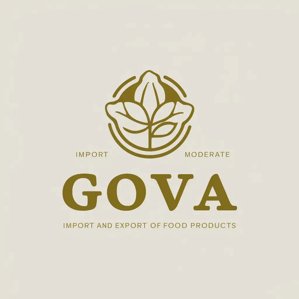 LOGO Design For GOVA Import and Export of Food Products