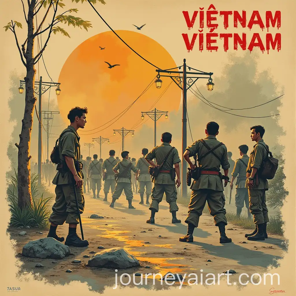 Vintage-Heritage-Poster-of-Vietnam-with-Traditional-Elements