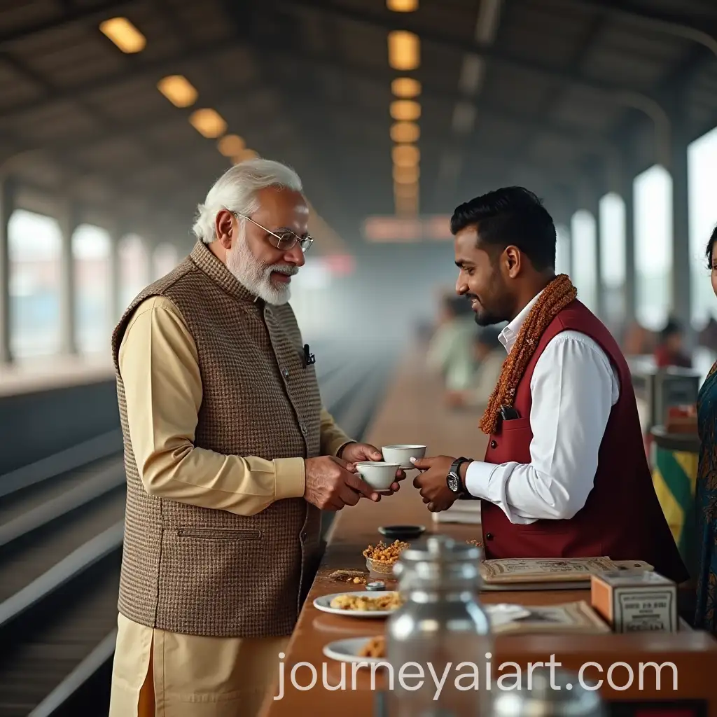Indian-Prime-Minister-Narendra-Modi-Selling-Tea-at-Railway-Station
