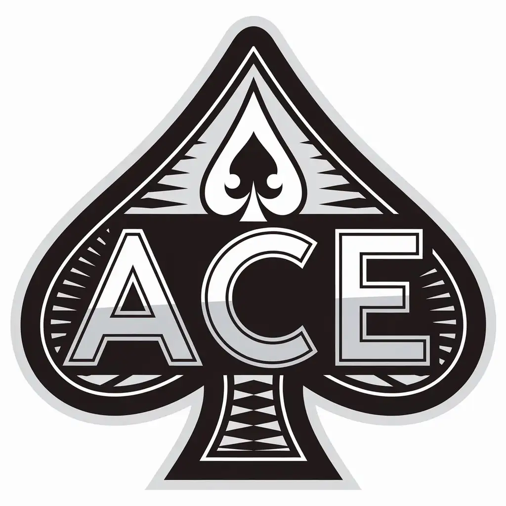 LOGO Design for ACE Vector Logo Featuring Ace of Spades for the Internet Industry