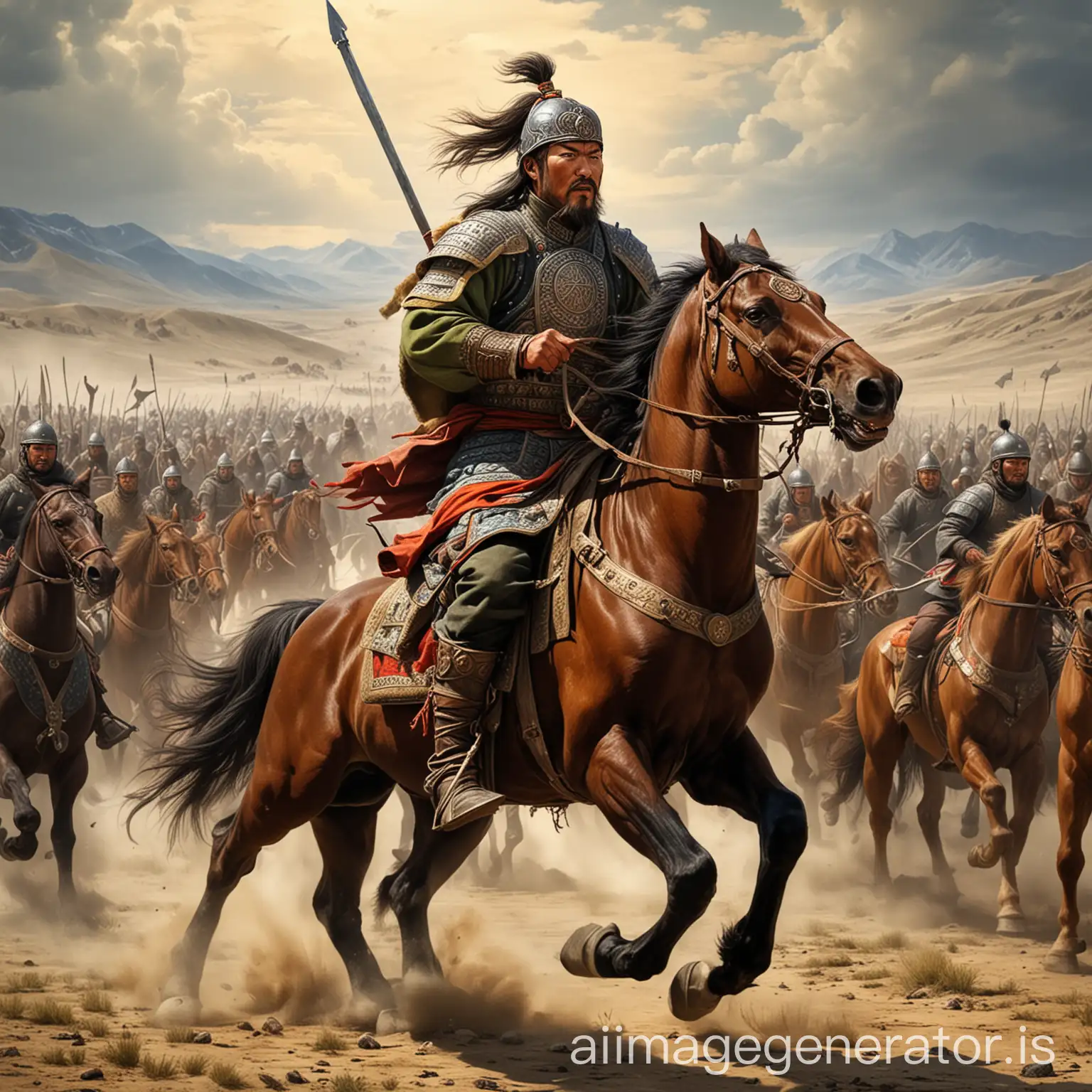 Mongol-Empire-Strong-Warrior-Horseman-in-Genghis-Khans-Army