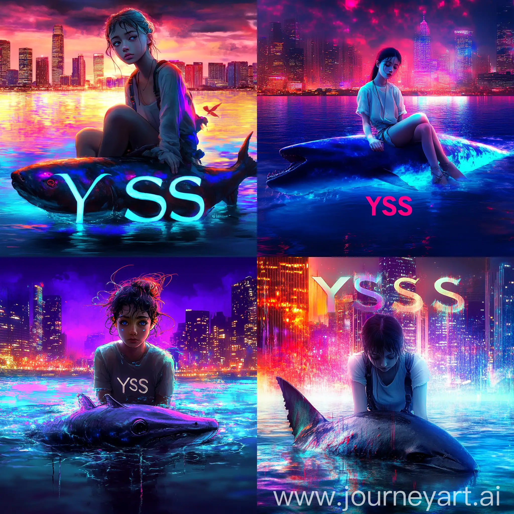 Concept-Art-of-a-Sad-Girl-with-YSS-Logo-in-Blacklight-Paint