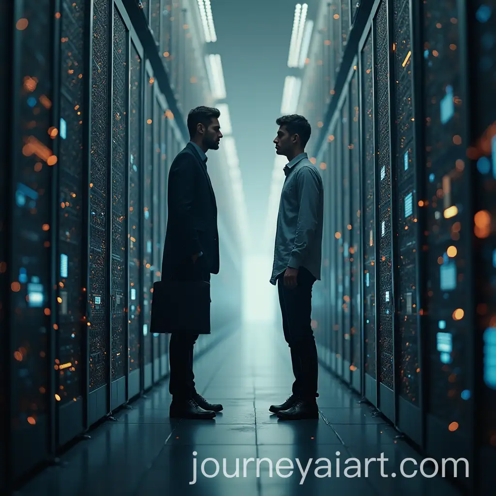 Lawyer-and-Programmer-Gazing-at-EachAI-Art-Prompt-Expansion-Other-Symbolizing-Different-Worlds