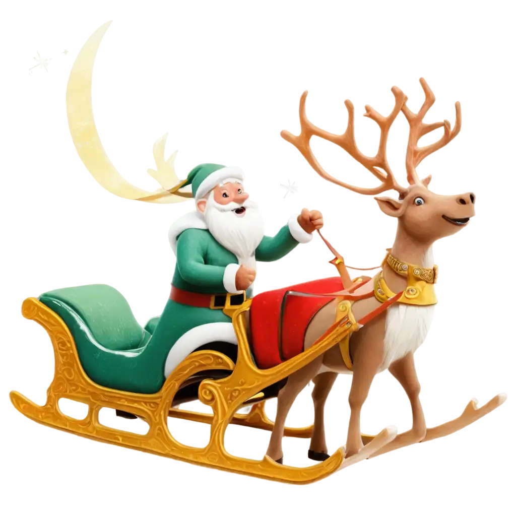 Grandfather-Frost-on-Sleigh-in-the-Sky-PNG-Image-for-Holiday-and-Winter-Designs