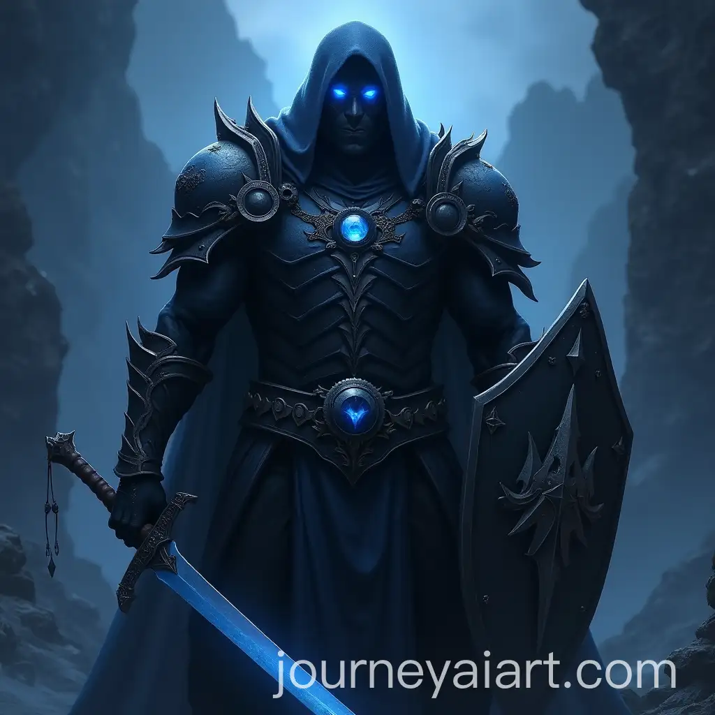 Shadow-Warrior-Protector-in-Mystical-Mountain-Realm-with-Glowing-Blue-Eyes