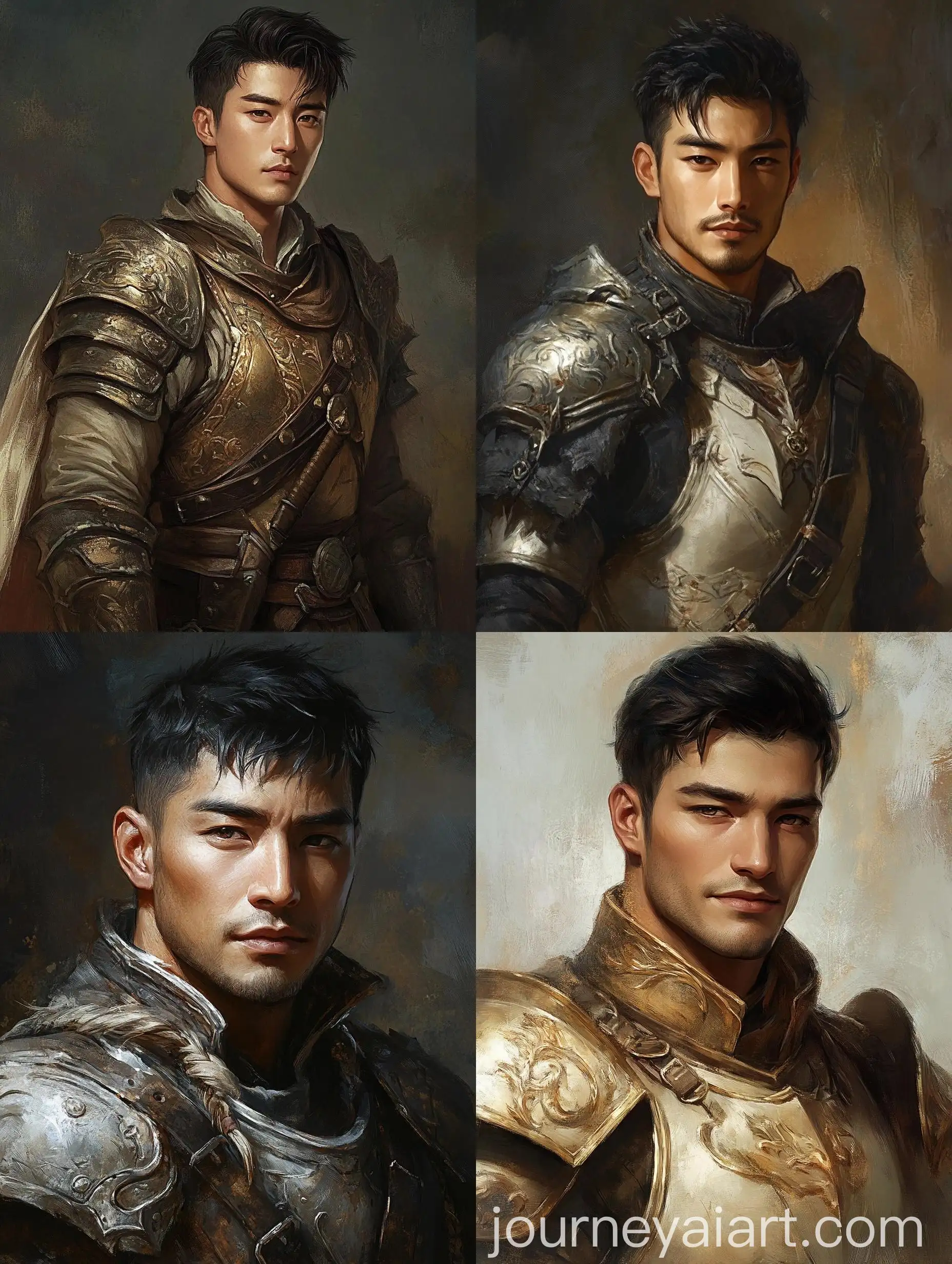 Portrait-of-Handsome-Korean-Man-in-Rogue-Armor-Dragon-Age-Universe