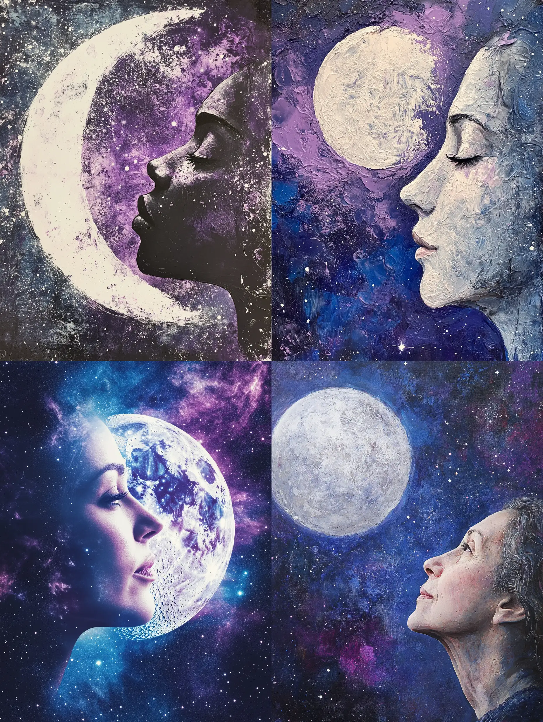 Contemplative-Woman-Gazing-at-the-Moon-in-a-Starry-Blue-and-Violet-Space