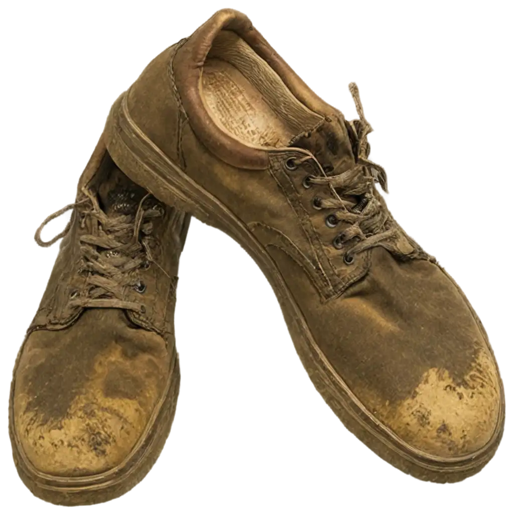 Dirty-Shoes-PNG-Image-HighQuality-Transparent-Visual-for-Versatile-Use