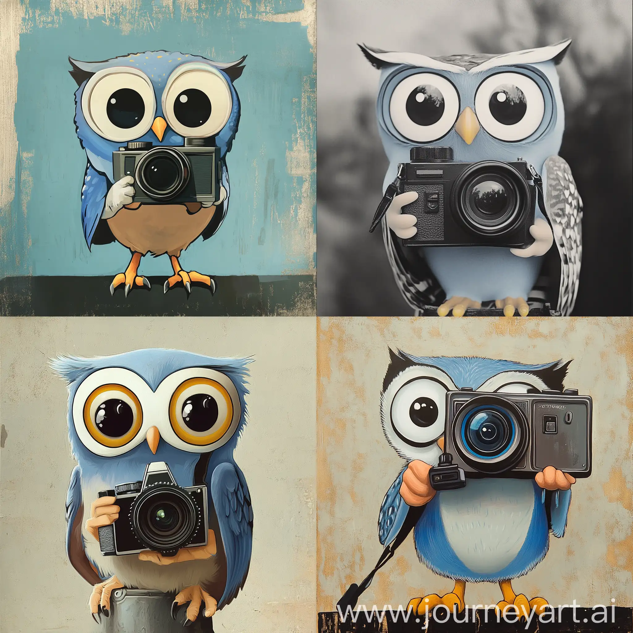 Owl-Holding-Camera-in-Enchanted-Forest