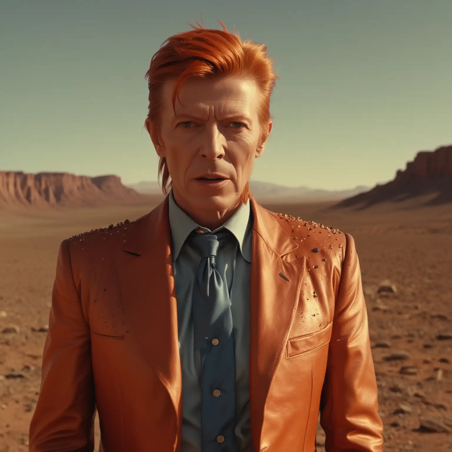 Celebritythemed Fantasy Portrait David Bowie and Donald Trump in Life on Mars Video