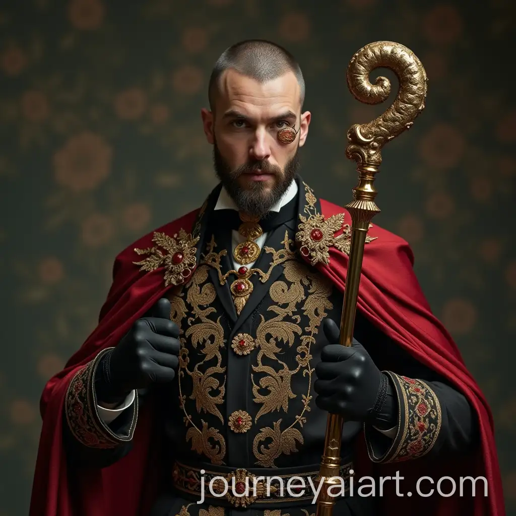 Medieval-Baron-Walking-with-Scepter-and-Monocle