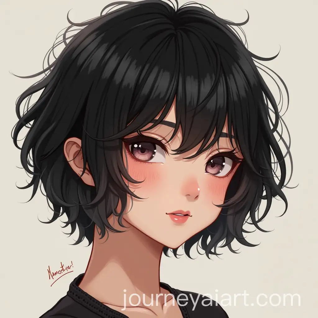 Short-BlackHaired-Girl-Experiencing-Magical-Transformation