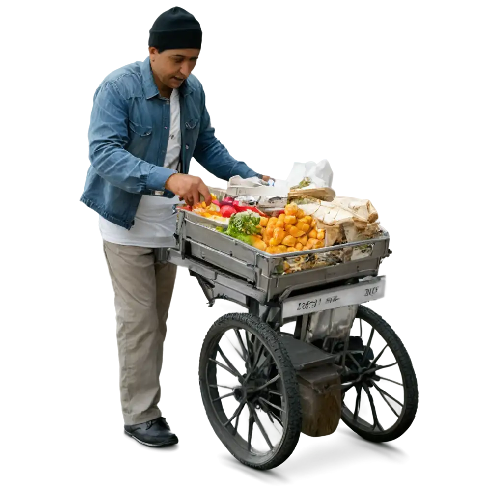 Street-Vendor-with-Cart-PNG-HighQuality-Transparent-Image-for-Versatile-Uses