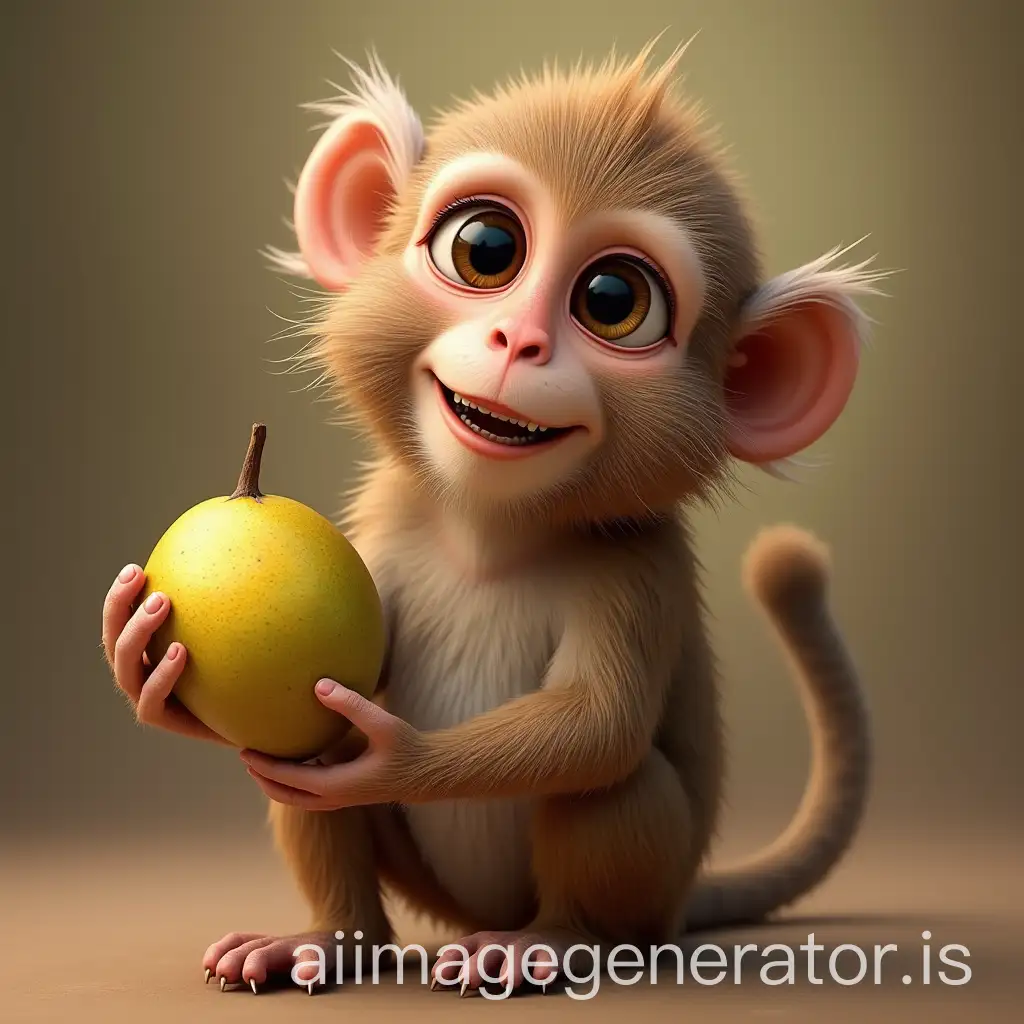 Cute-Monkey-Holding-an-Open-Baobab-Fruit-in-Its-Right-Hand