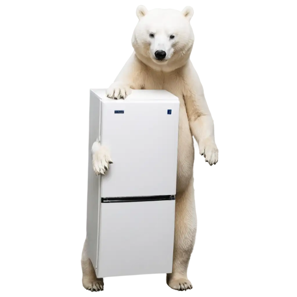 White-Bear-and-Fridge-PNG-Image-Perfect-for-HighQuality-Visuals