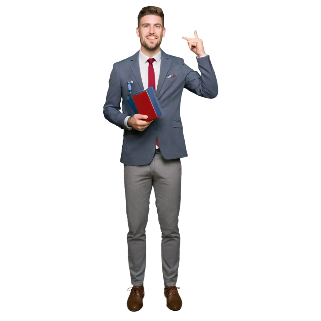 Portrait of confident young businessman holding diary