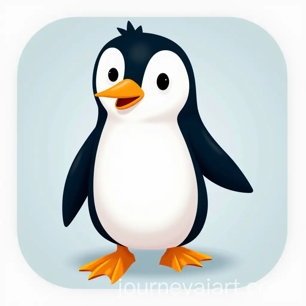 Language-Learning-App-Icon-with-Penguin-Character