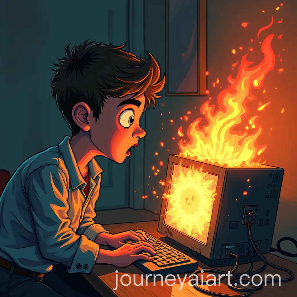 Cautionary-Poster-Computer-Safety-Tips-Avoiding-Potential-Hazards