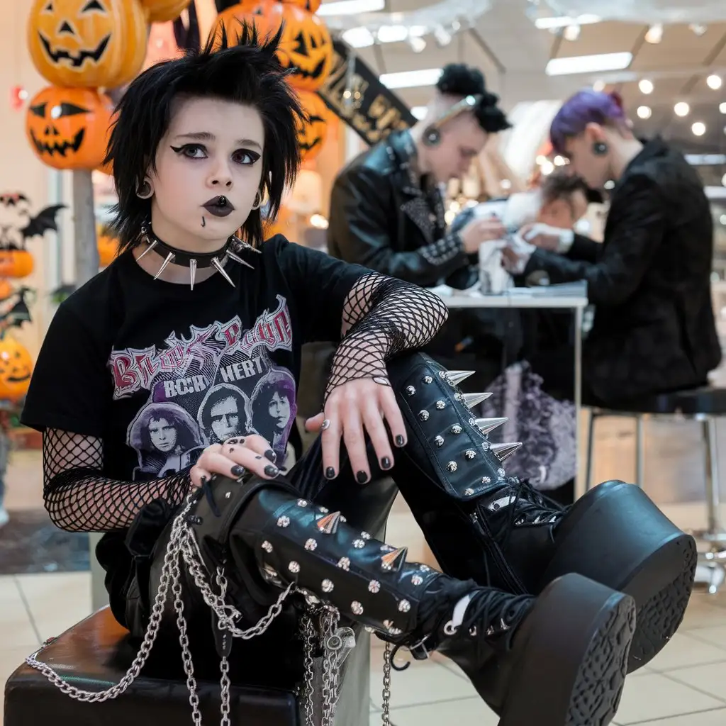 Gothic-Teenage-Fashion-with-Haley-Joel-Osment-and-Halloween-Decorations