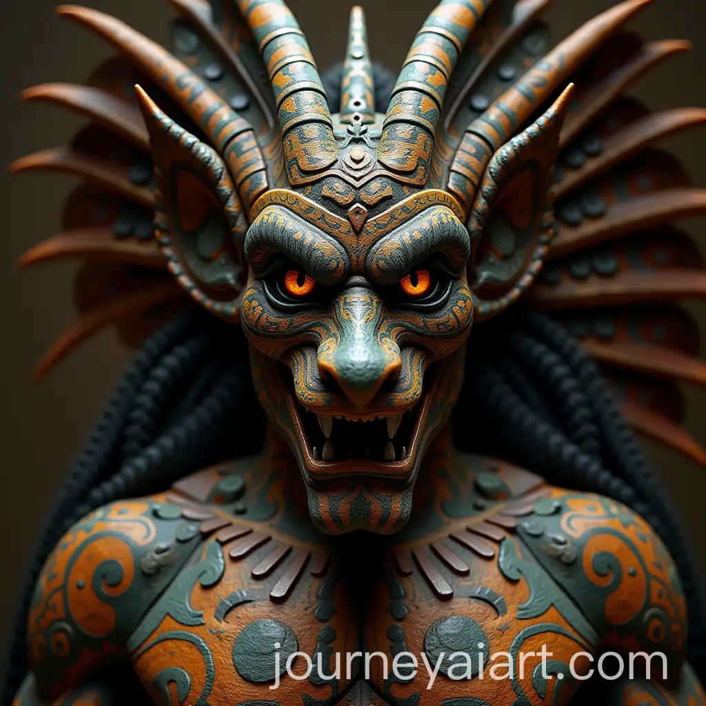 Aztec-God-Quetzalcoatl-with-Muscular-Physique-and-Traditional-Tattoos