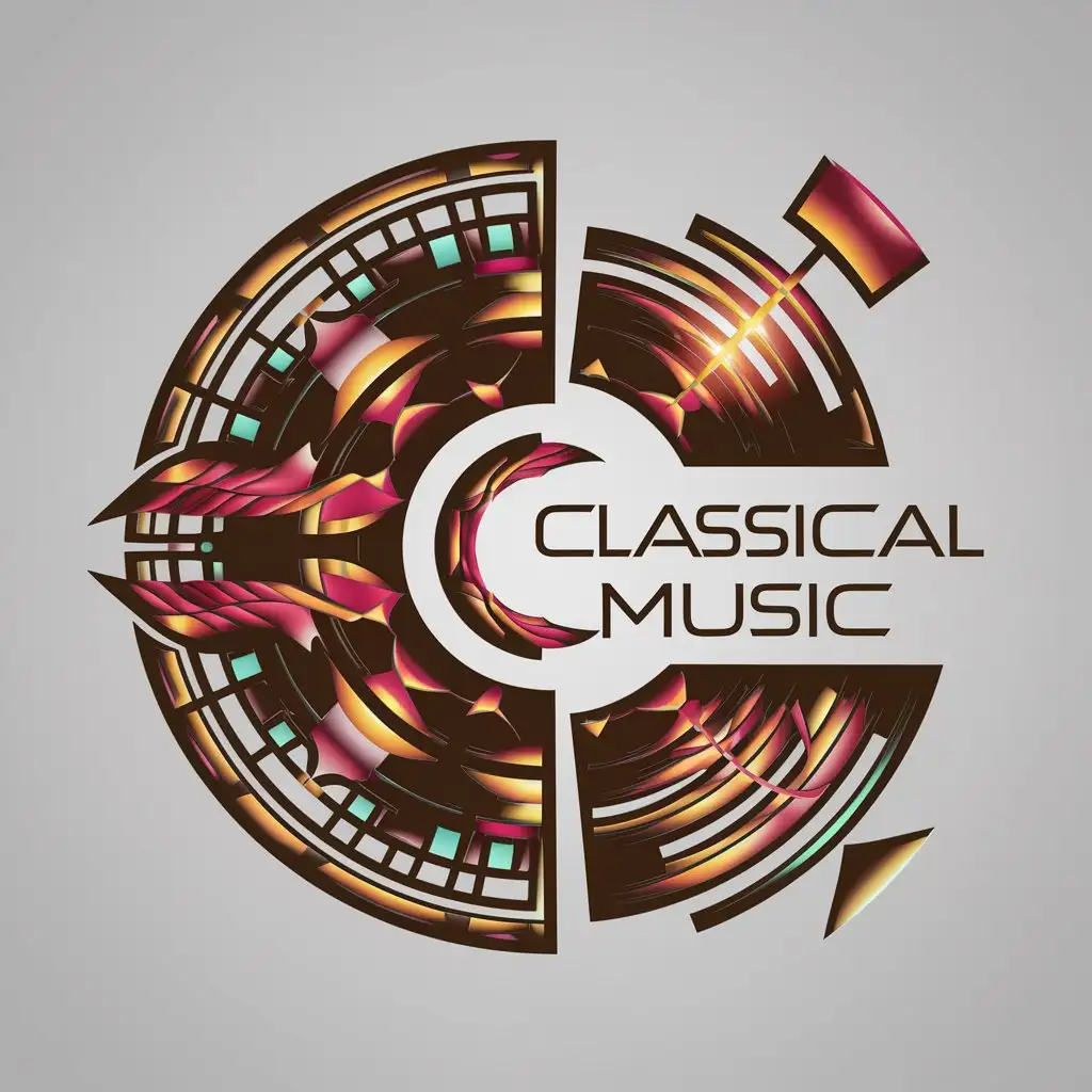 LOGO Design for Classical Music Geometric Shapes with Opera Carmen and Habanera Theme in Vibrant Electric Colors