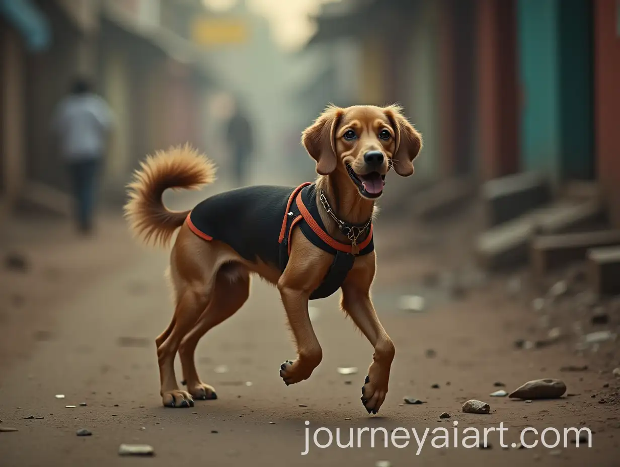 Emotional-Encounter-BetweenAI-Image-Prompt-Expansion-Indian-Street-Dog-and-Indian-Pig-in-a-1Minute-Short-Story