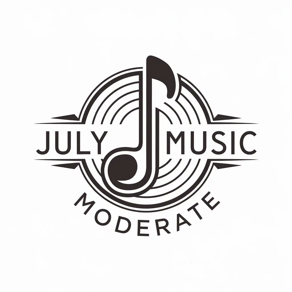 LOGO-Design-For-July-Music-Elegant-Notes-Symbolizing-July-in-Entertainment-Industry