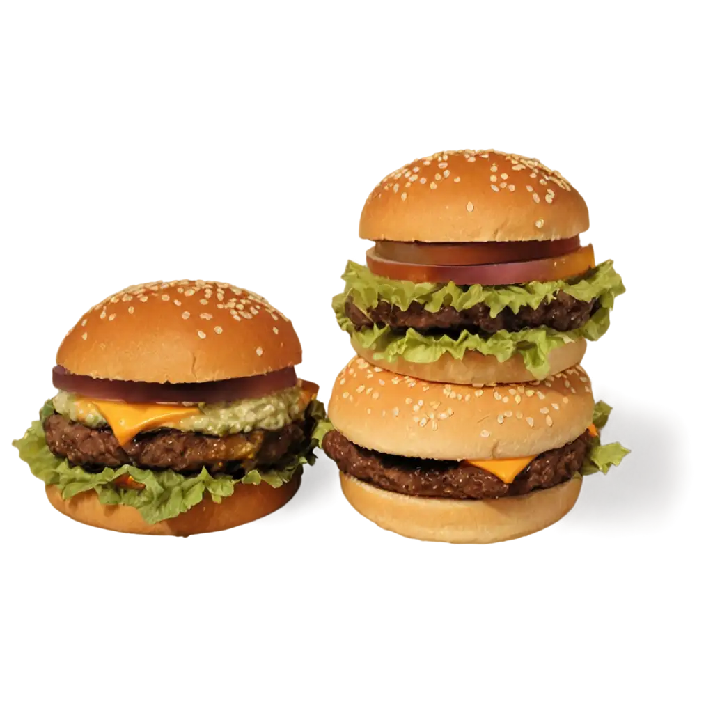 HighResolution-PNG-Burger-Image-Delicious-and-Crisp-Visuals