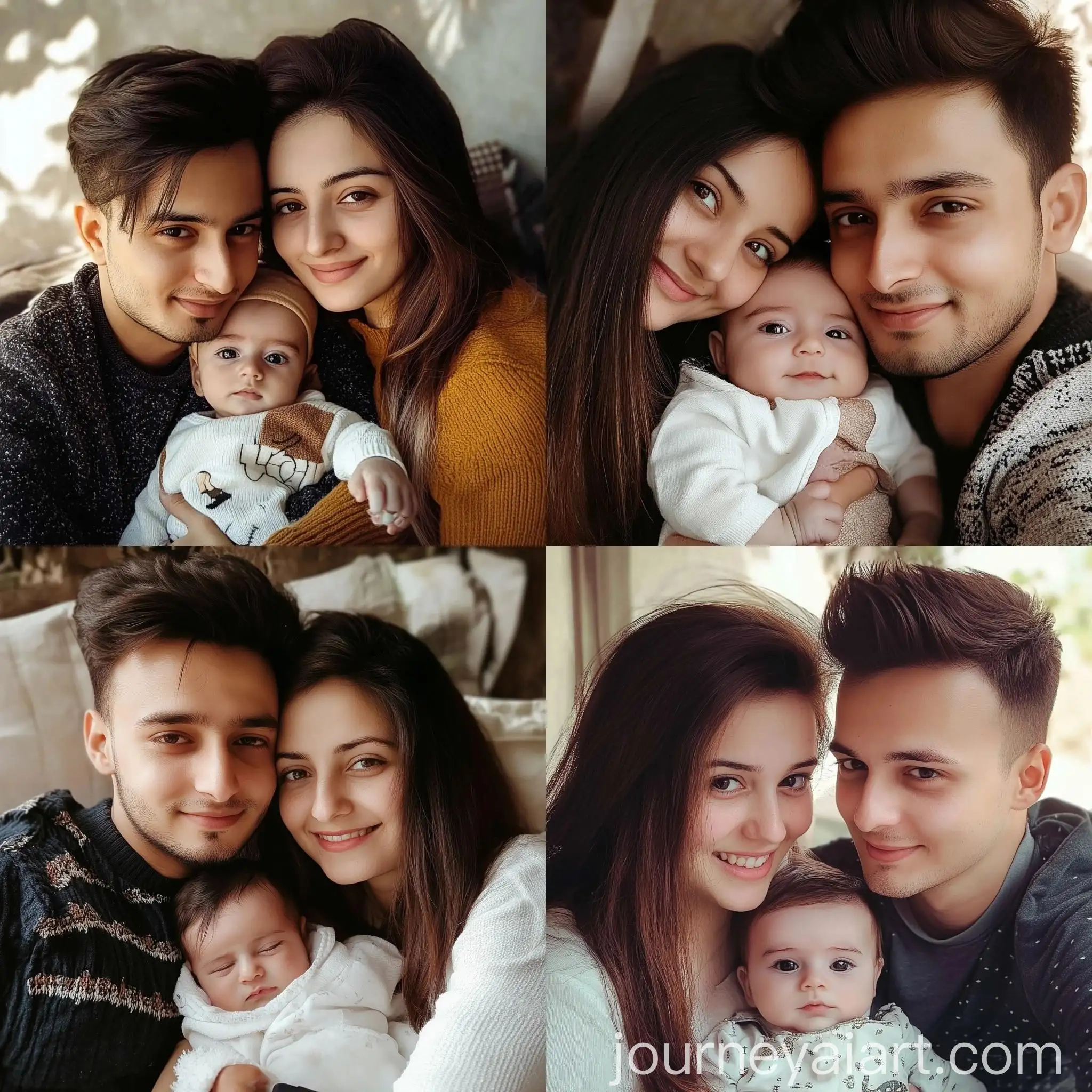 Young-Couple-Admiring-Their-Newborn-Baby