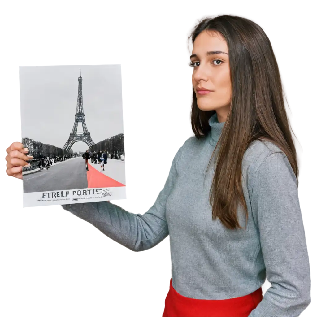 Young-Woman-Admiring-Eiffel-Tower-Poster-Vibrant-PNG-Image-for-Online-Inspiration