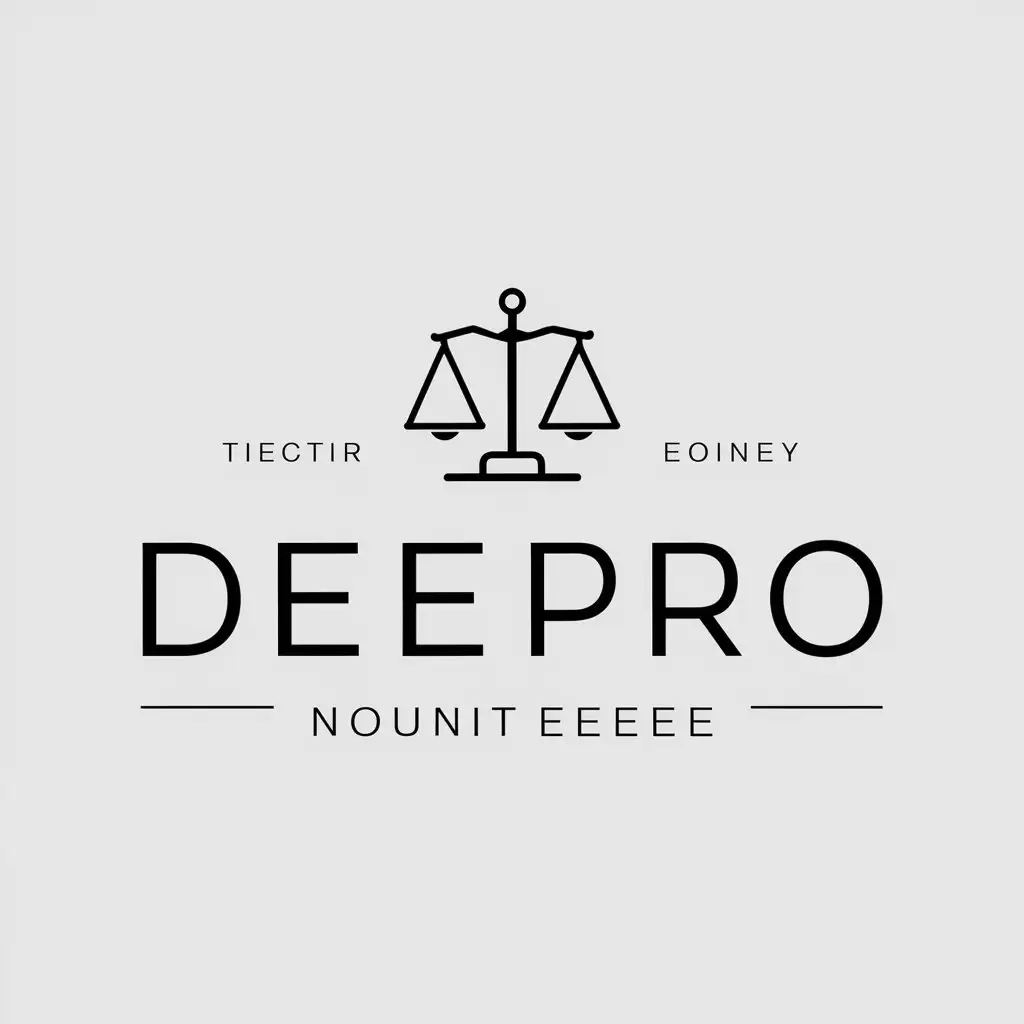 LOGO Design for D E E P R O Clean and Professional Vector Design for Legal Industry