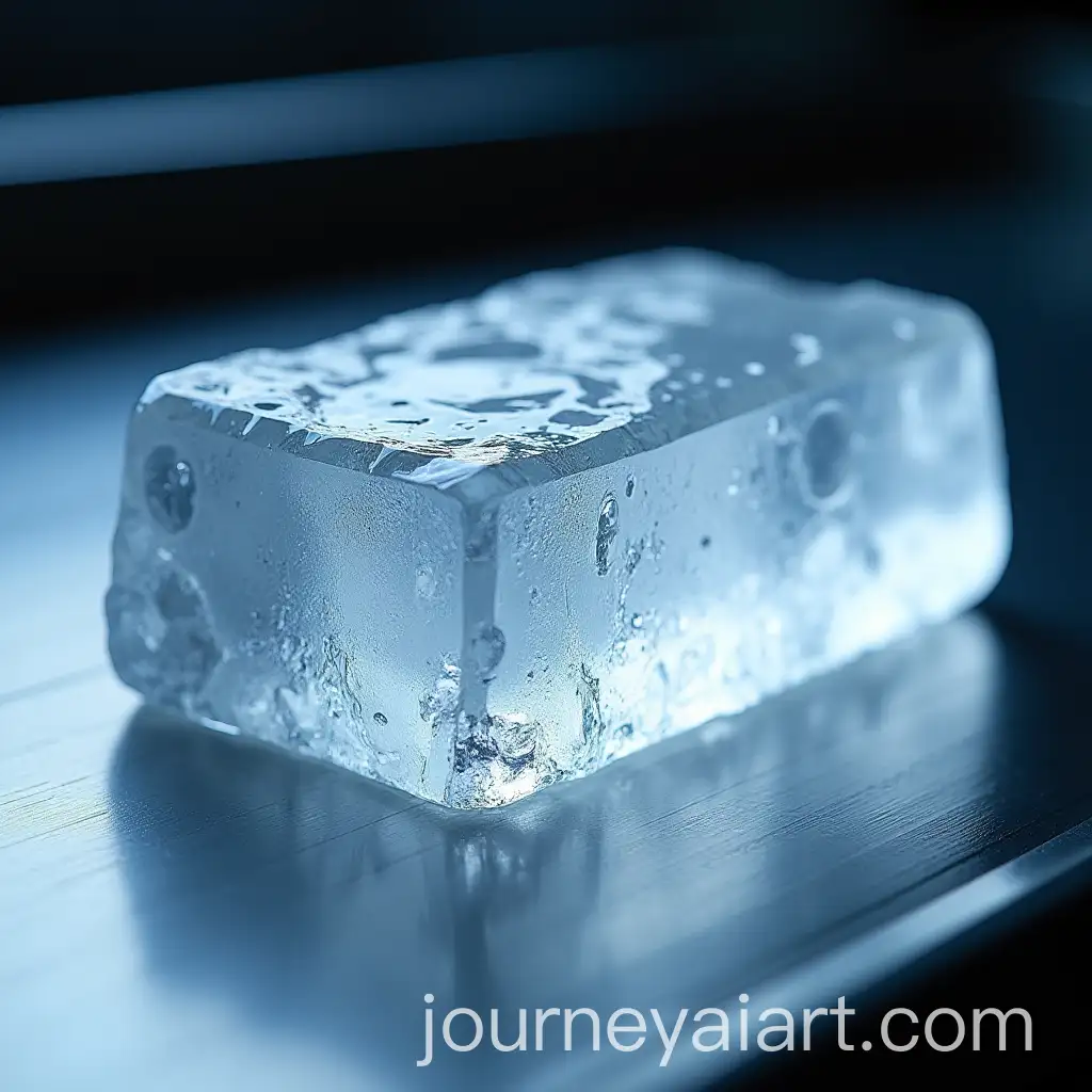 CloseUp-of-FoodGrade-Ice-on-Metallic-Surface-with-Dramatic-Lighting