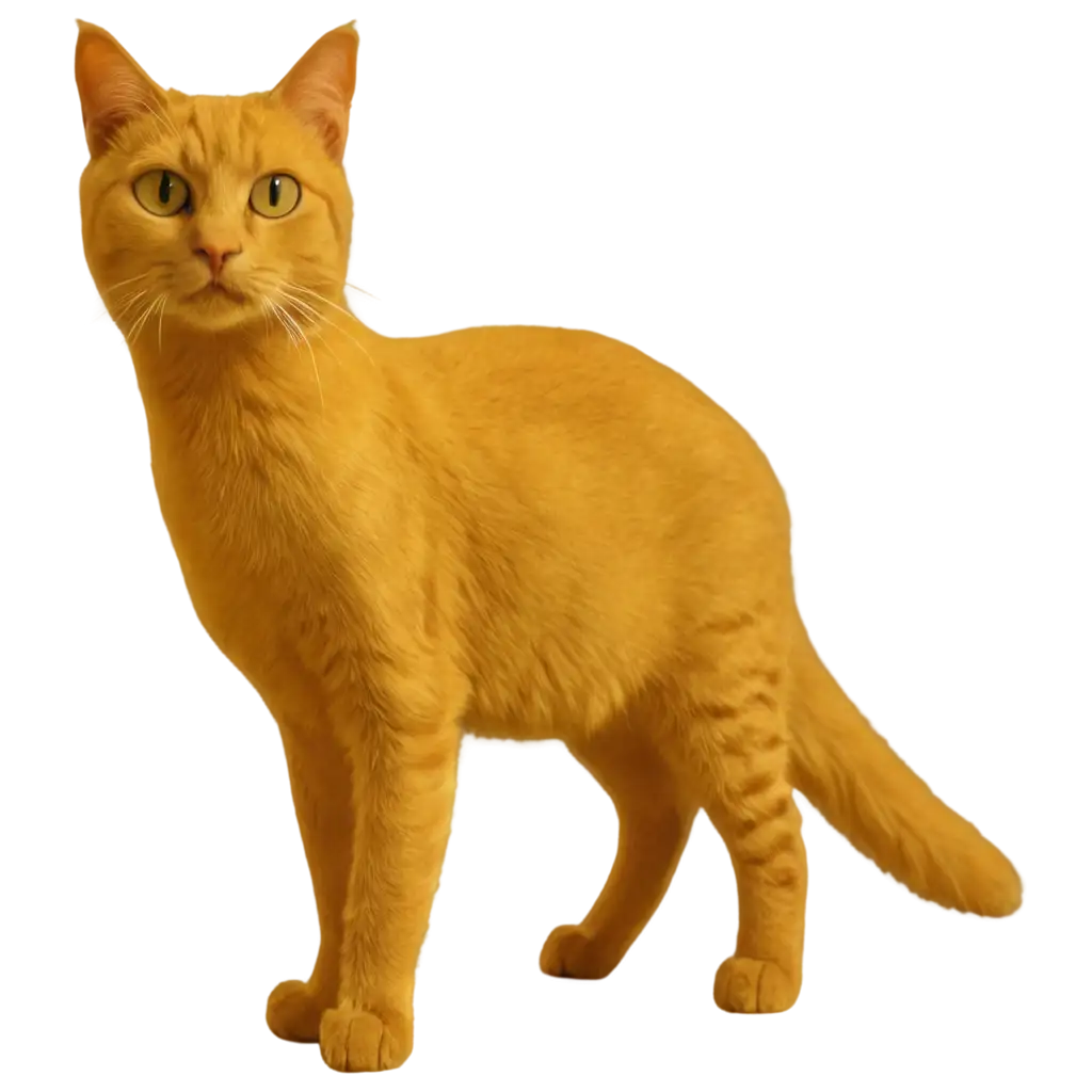 Vibrant-Yellow-Cat-PNG-Image-Captivating-Visuals-for-Online-Engagement