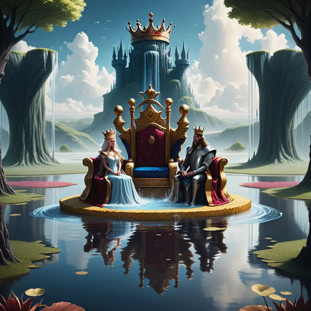 Sky Kingdom with King and Queen Thrones