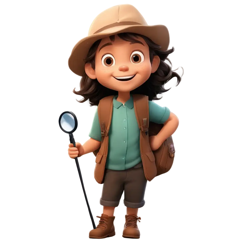 Smiling-Little-Explorer-with-a-Magnifying-Glass-PNG-Fun-and-Engaging-Cartoon-Illustration