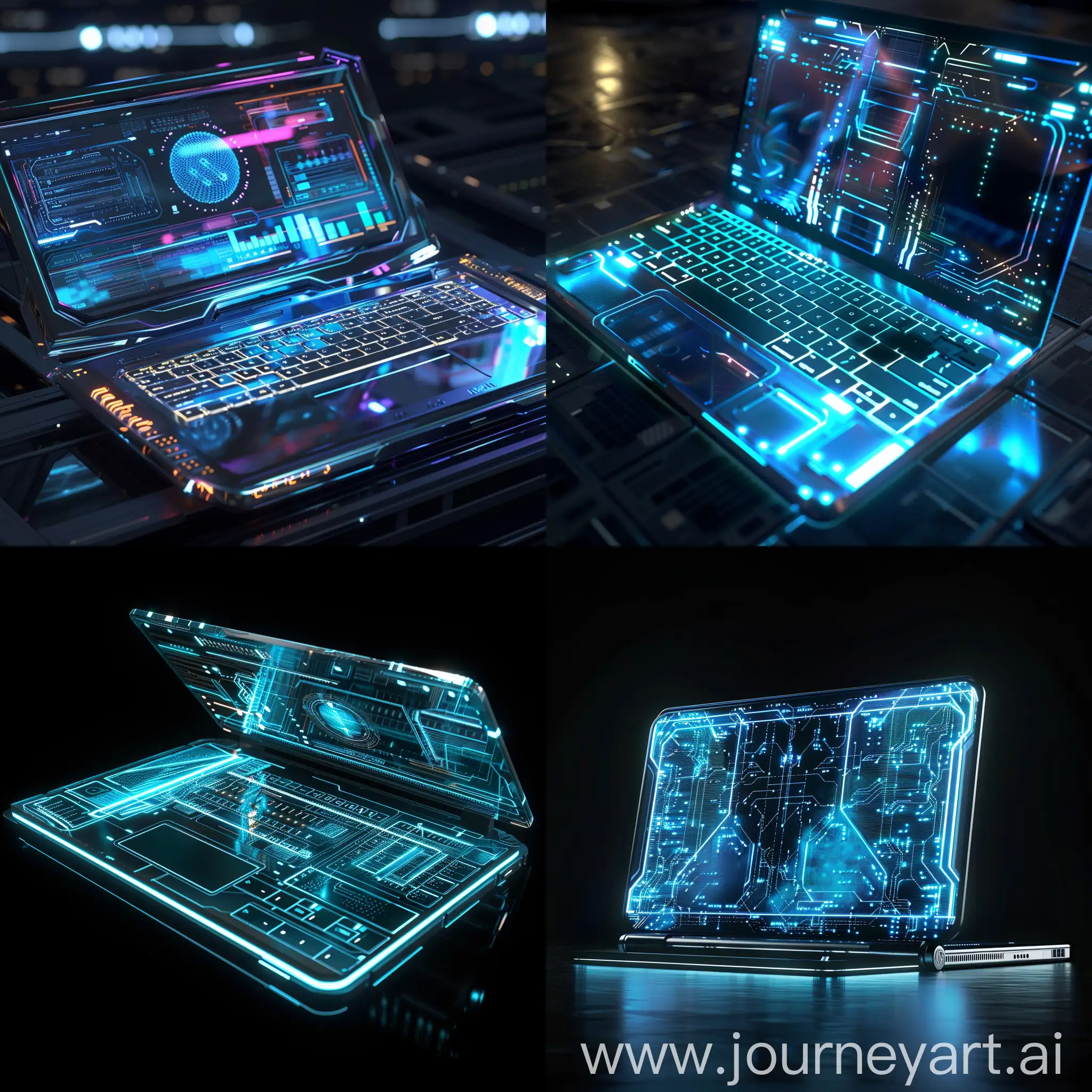 Futuristic-Nanotechnology-Laptop-with-Holographic-Displays-and-Neon-Blue-Glow