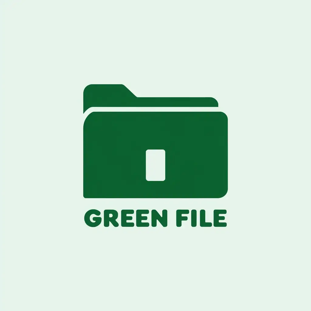 LOGO Design for Green File Green Manilla Folder with Clear Background