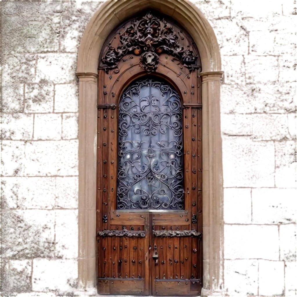 Exquisite-PNG-Image-of-Fancy-Castle-Doors-Slightly-Open-for-Stunning-Visual-Appeal