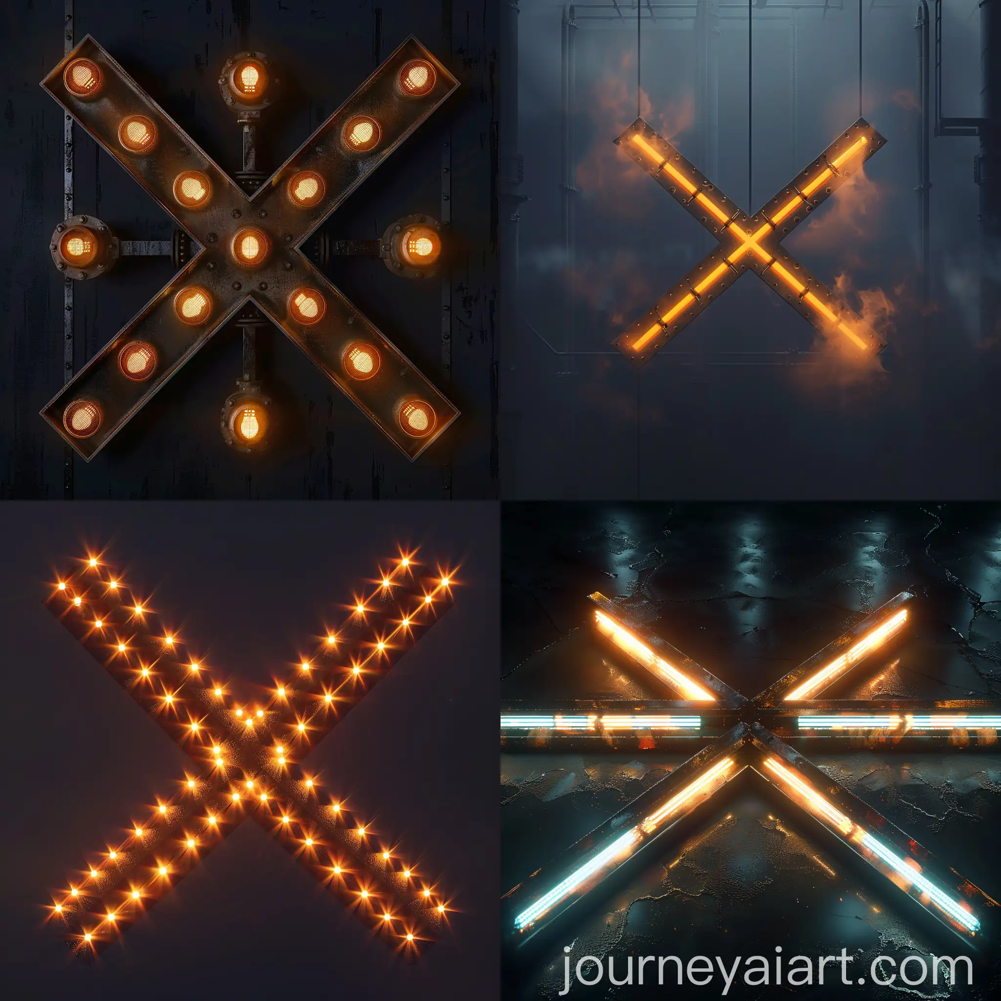Nighttime-Photorealistic-Hash-Symbol-with-CrissCrossing-Search-Lights