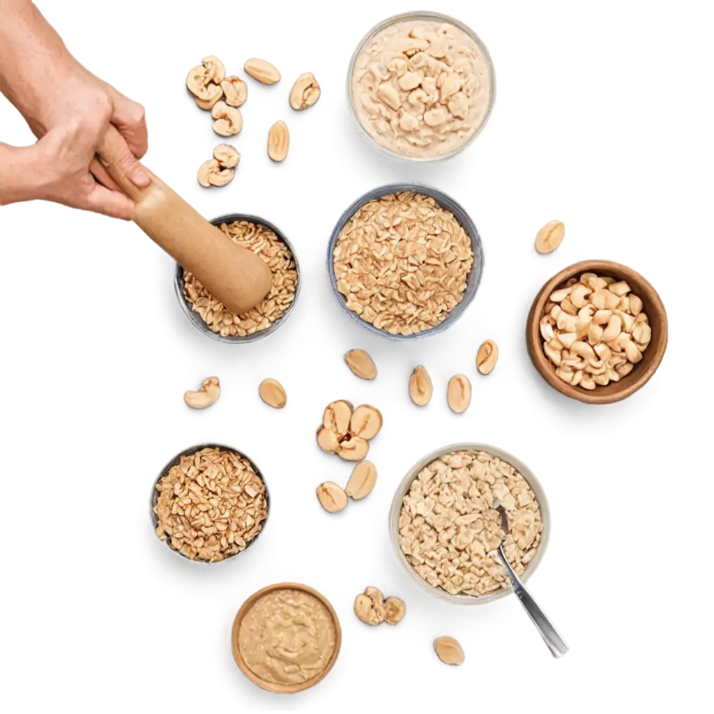 Peanut-Oatmeal-and-Banana-Mixing-HighQuality-PNG-Image-for-Delicious-Recipes