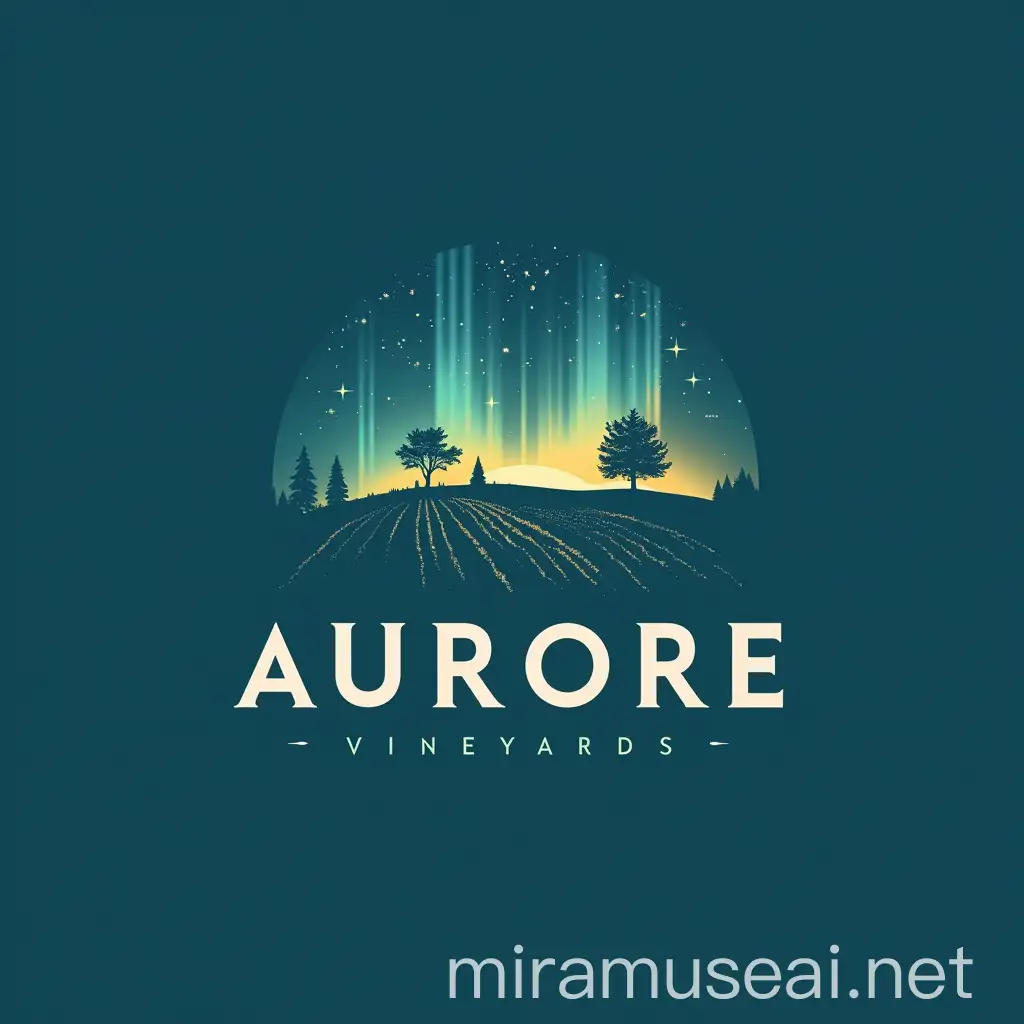 Vineyard Frost Adaptation Project Logo with Northern Lights