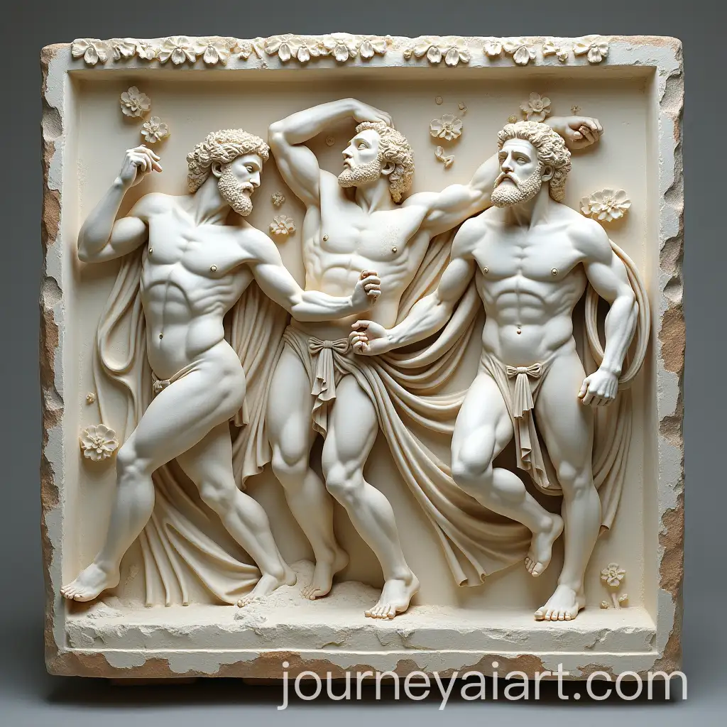Ancient-Greek-Mythology-Bas-Relief-Sculpture-Depicting-Heroic-Deeds