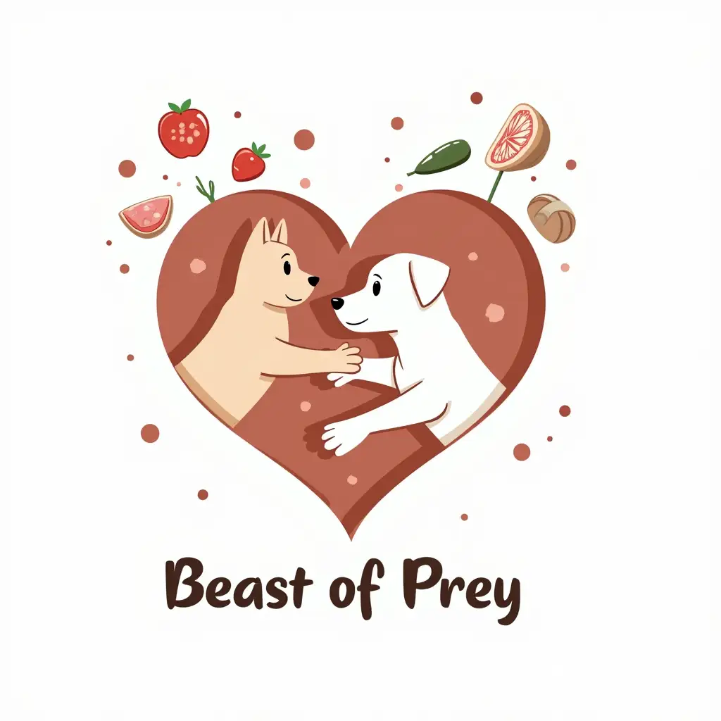 Pet-Food-Brand-Logo-Design-Cats-Paw-and-Dog-Heart-Illustration-with-Fresh-Ingredients