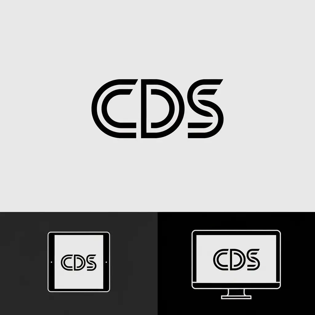 LOGO Design for CDS ECommerce Style with Touchscreen and Meeting Tablet Symbolism