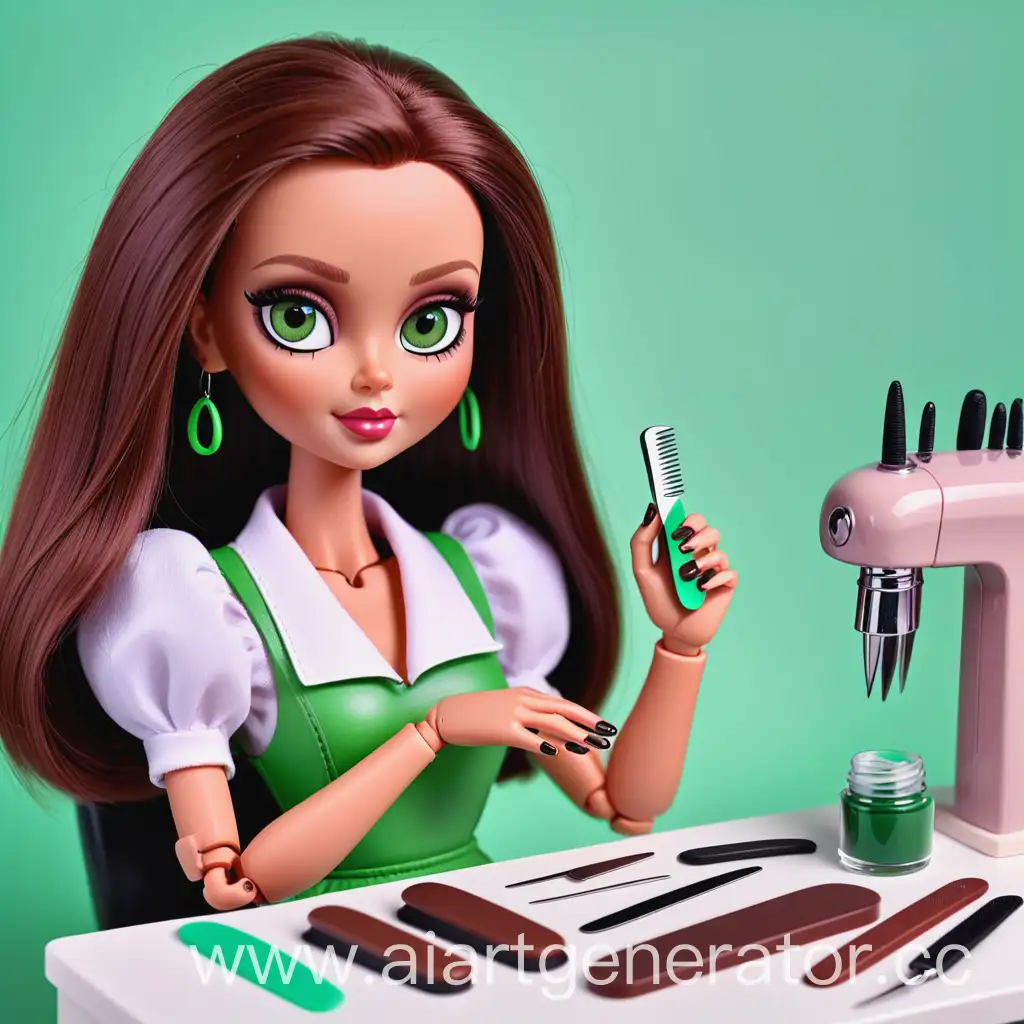 Girl-Getting-Manicure-with-Nail-File-in-Cartoon-Style