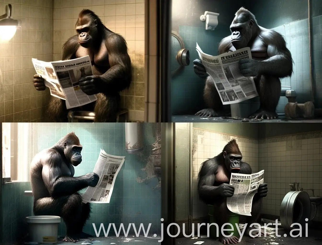 King-Kong-Reading-Newspaper-on-Toilet