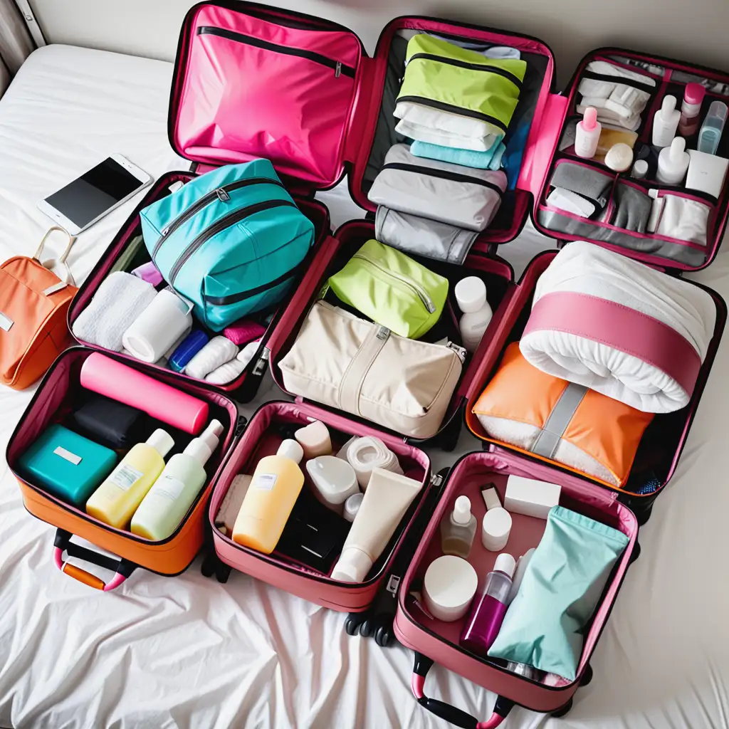 Overloaded-Toiletry-Bags-and-Messy-Suitcases-in-Bright-Beige-and-Rose-Tones